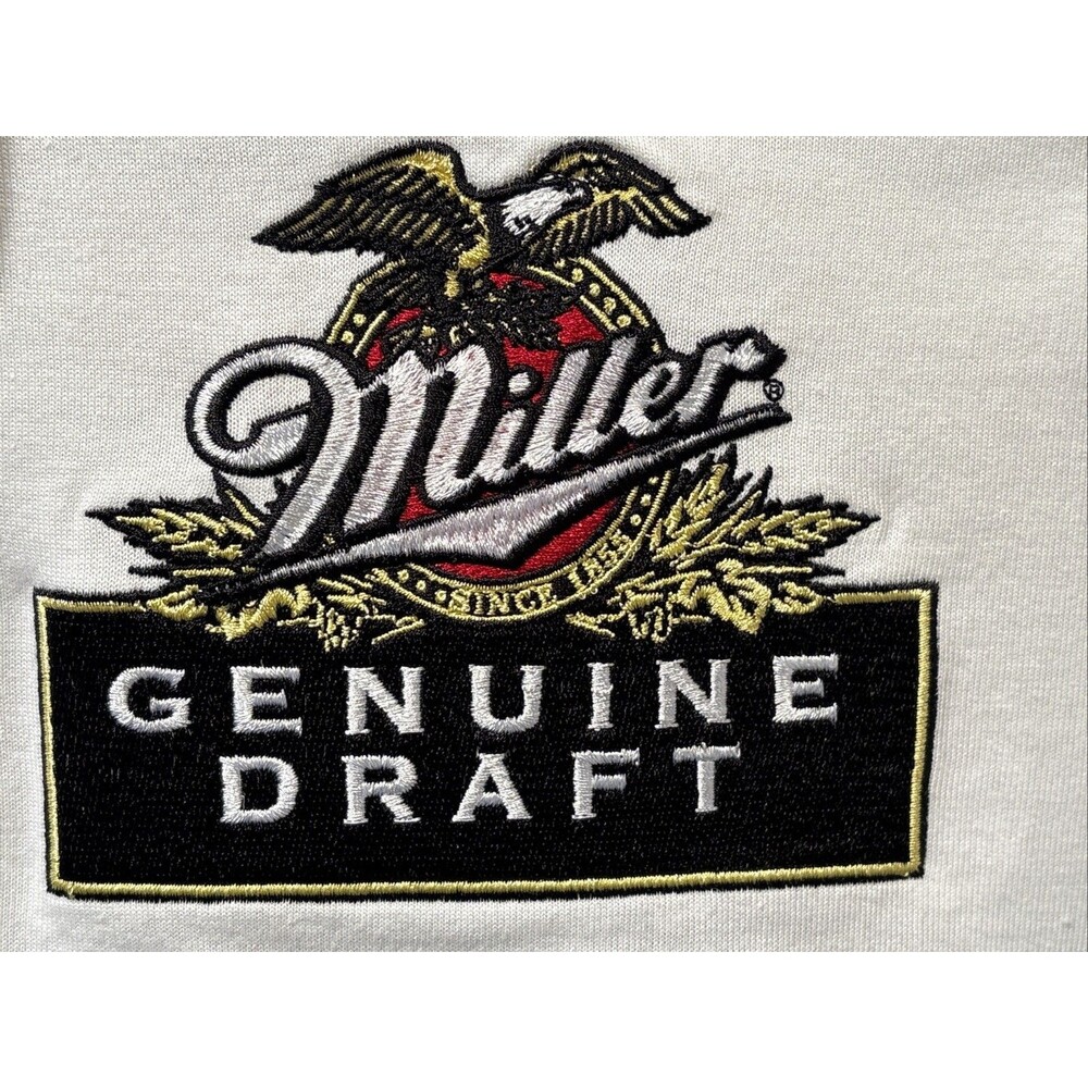 Miller Genuine Draft Officially Licensed Rugby Polo Men's Large Embroidered NWT